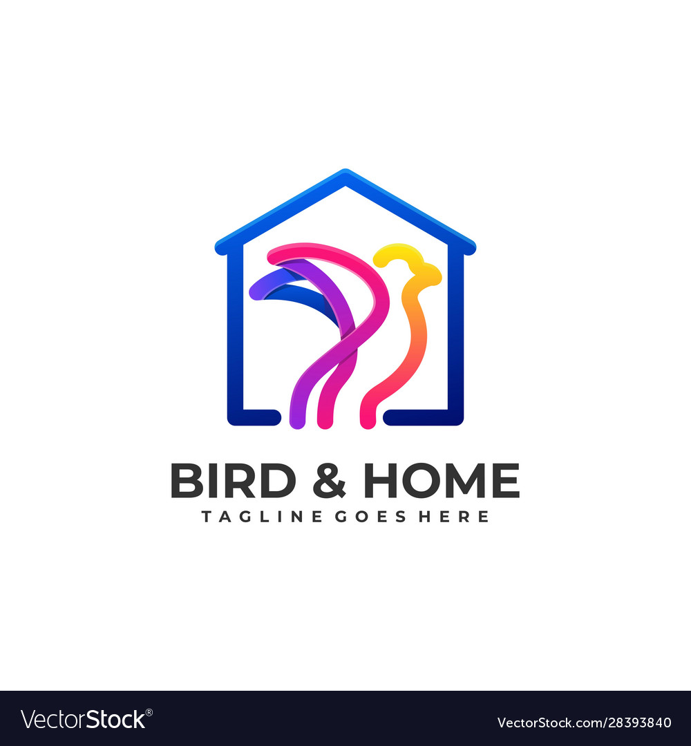 Bird home template Royalty Free Vector Image - VectorStock