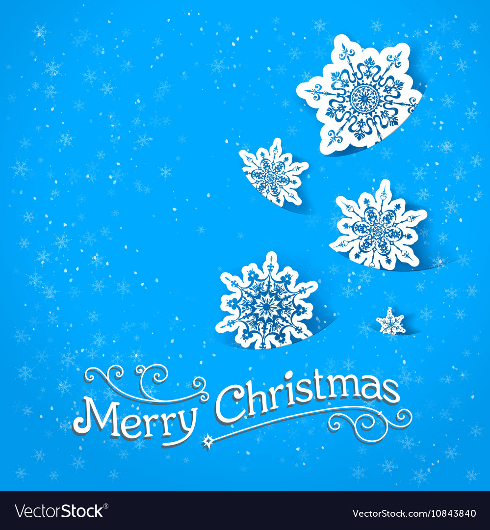 Blue background with snowflakes