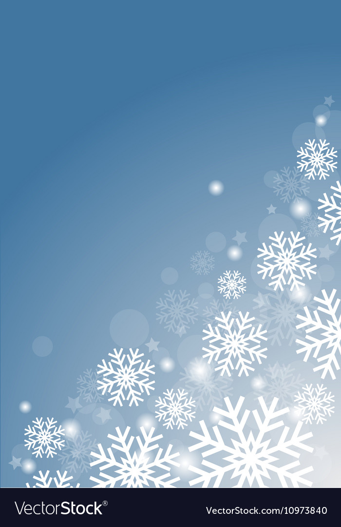 Blue background with snowflakes Royalty Free Vector Image