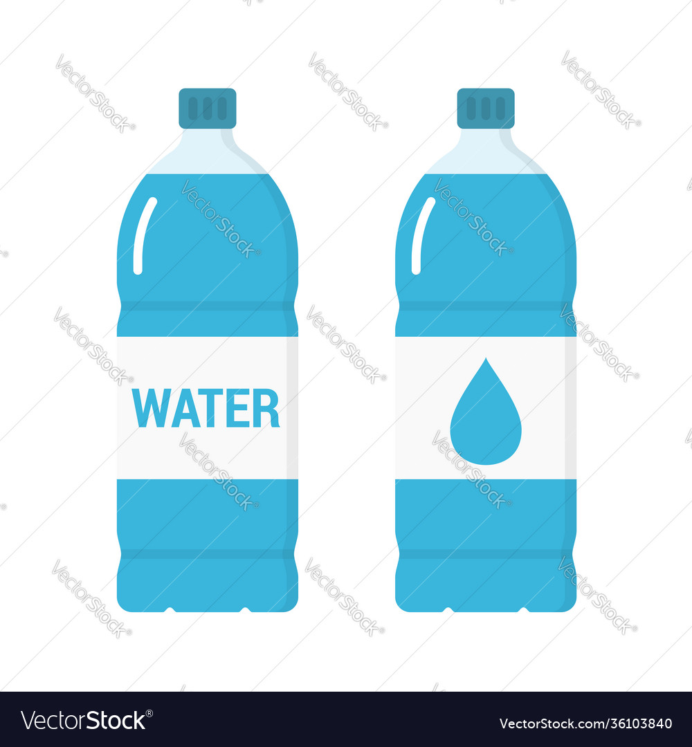 Bottles water Royalty Free Vector Image - VectorStock