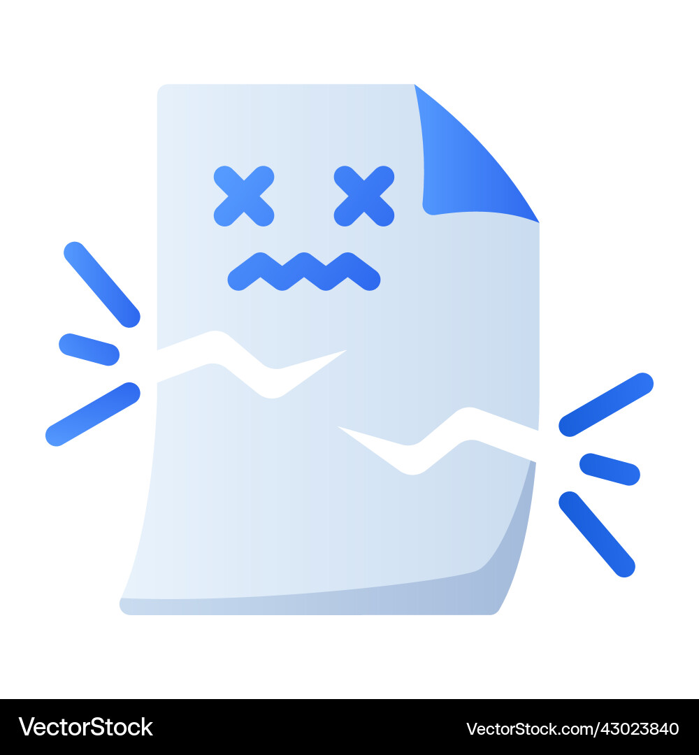 Broken empty state single isolated icon Royalty Free Vector
