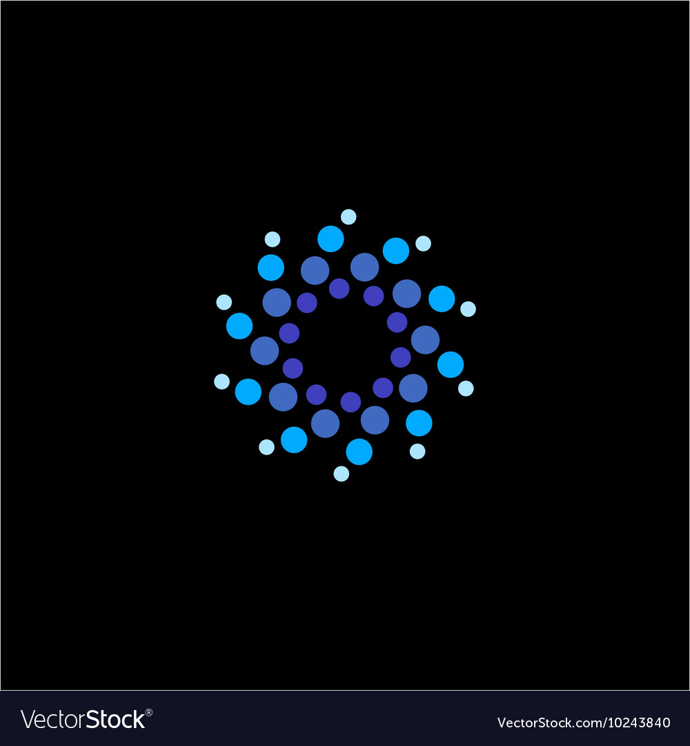 Isolated Abstract Blue Color Water Bubbles Vector Image