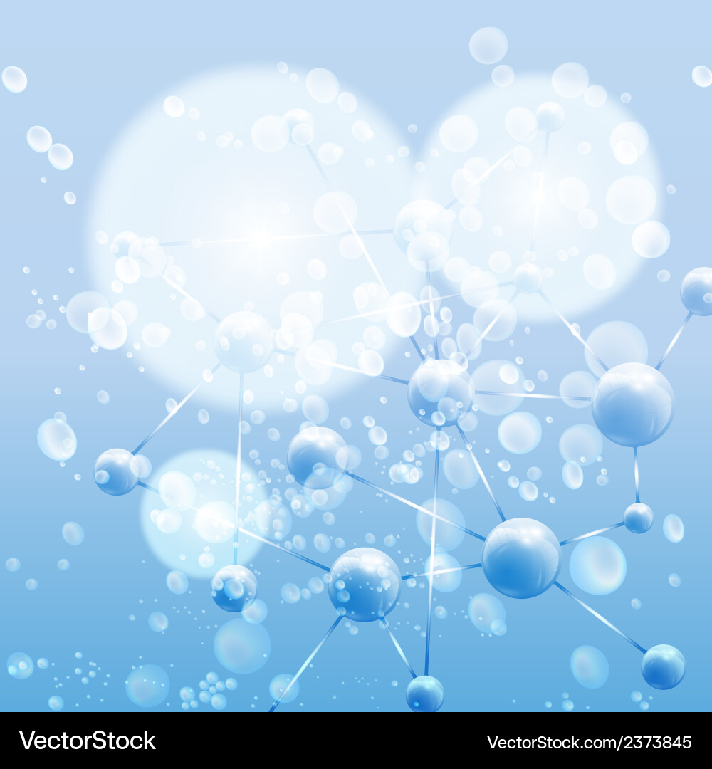 Blue abstract background molecule structure Vector Image
