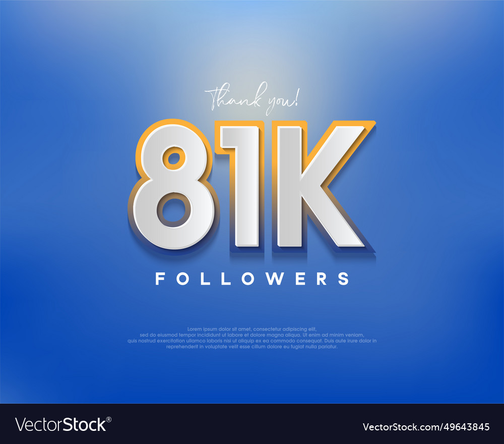 Colorful designs for 81k followers greetings