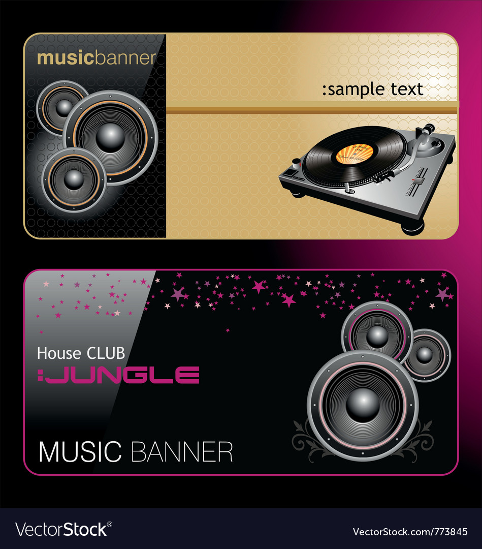 Elegant music banners