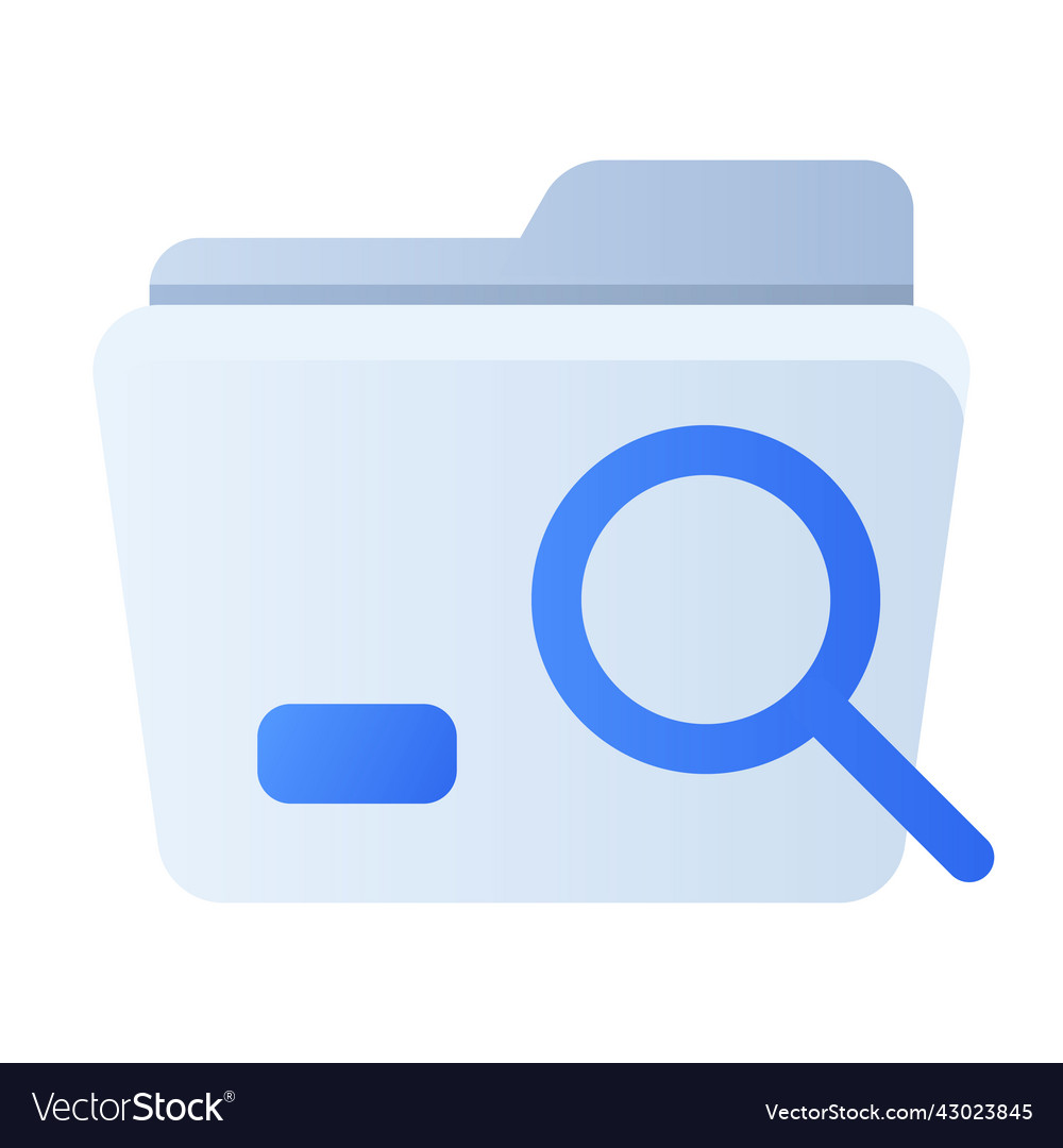 Find folder empty state single isolated icon