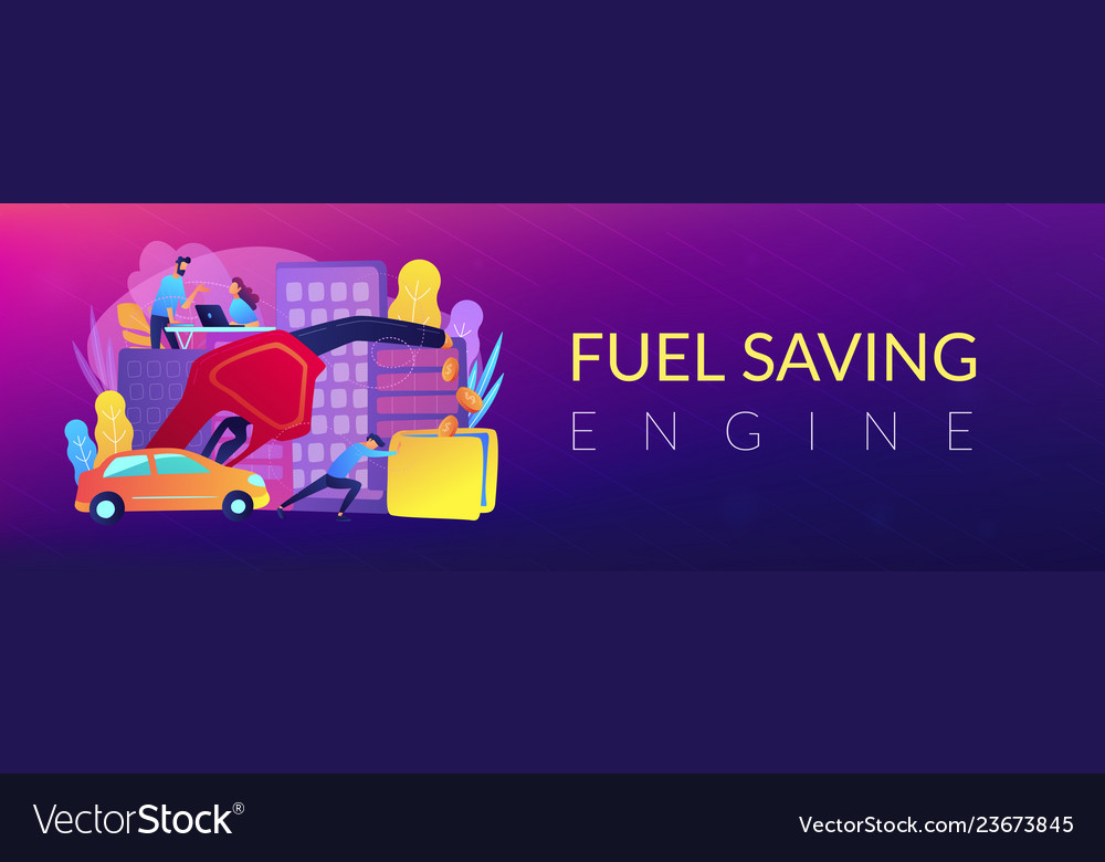Fuel Saving And Gas Mileage Banner Template Vector Image