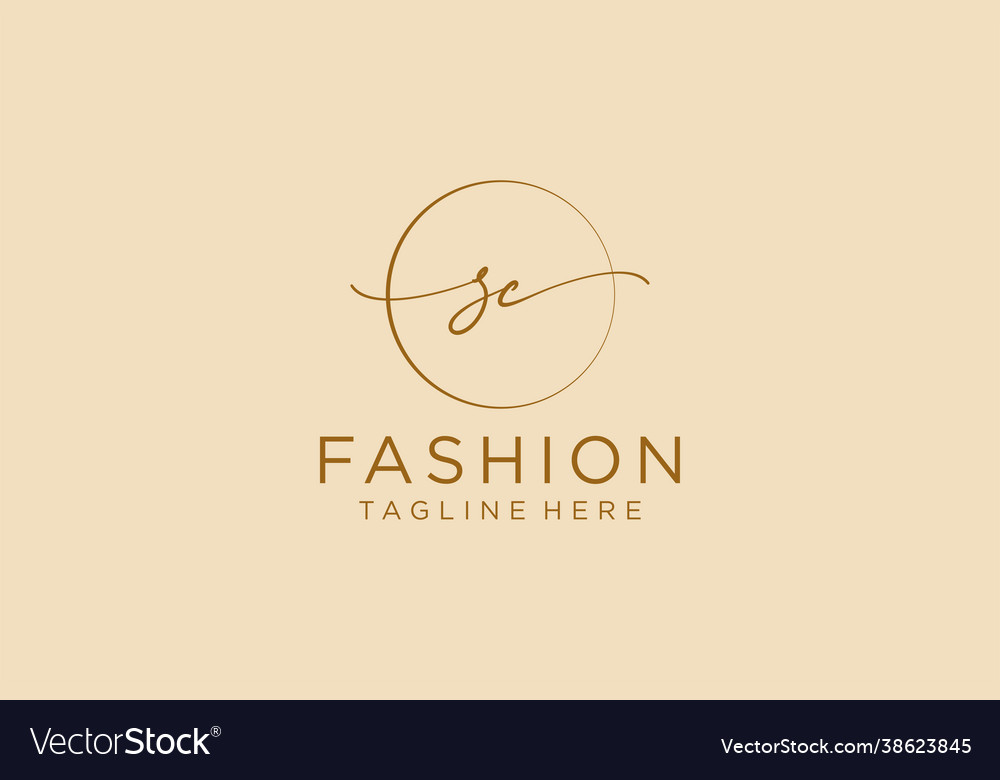 Initial sc feminine logo beauty monogram