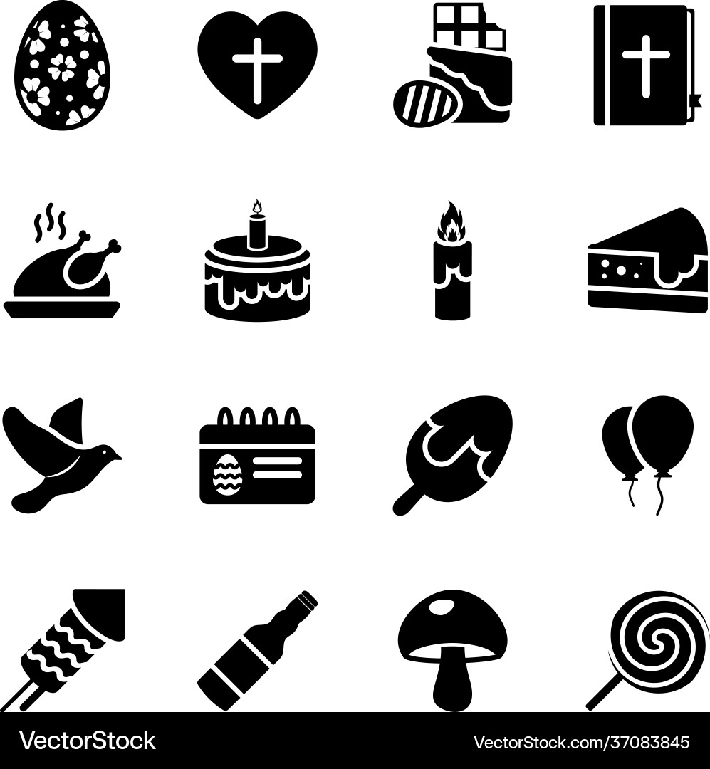 Pack christmas solid icons Royalty Free Vector Image