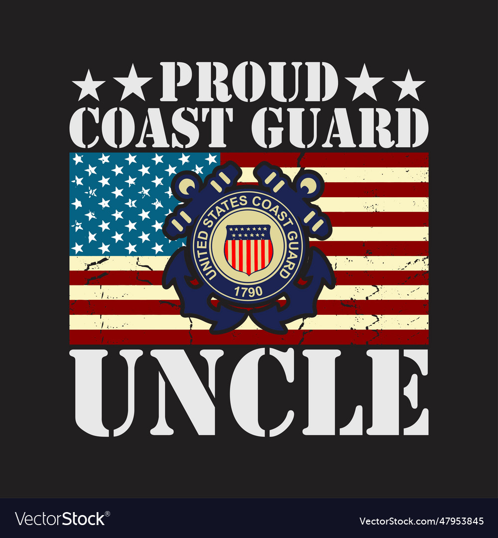 Proud coast guard uncle tee us vetera