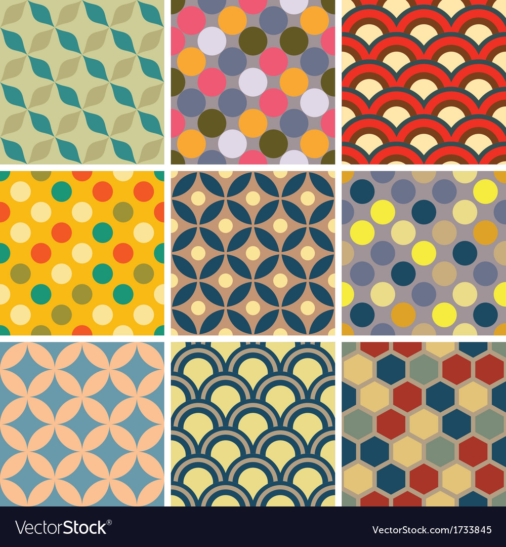 Seamless ornament patterns Royalty Free Vector Image