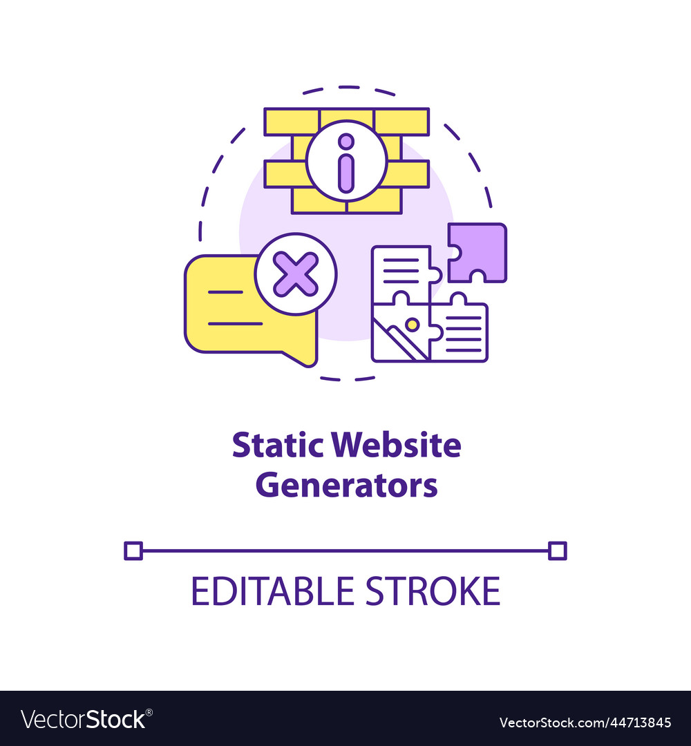 Static website generators concept icon