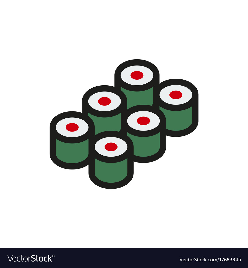 Sushi icon on white background