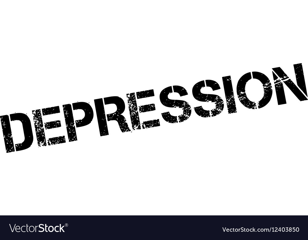 Depression rubber stamp Royalty Free Vector Image