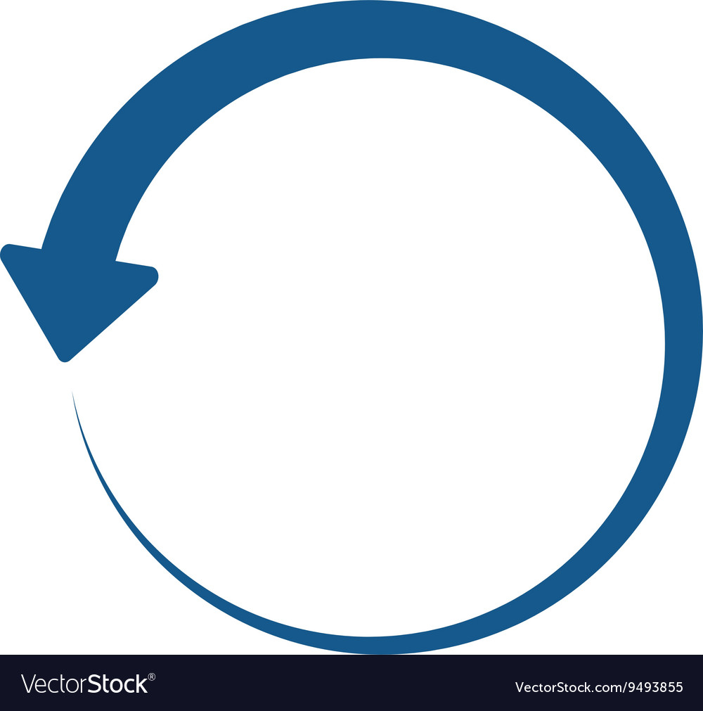 Circle an arrow icon direction design Royalty Free Vector