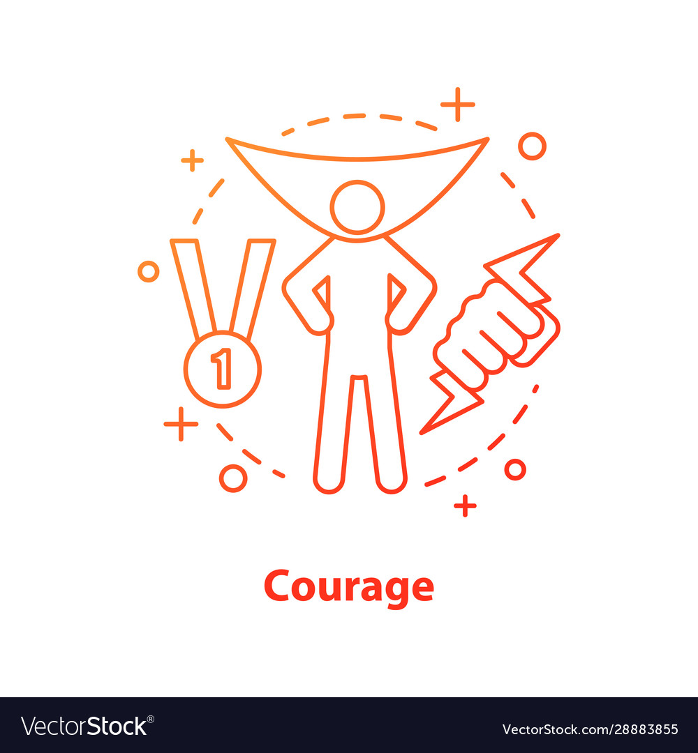 Courage concept icon Royalty Free Vector Image