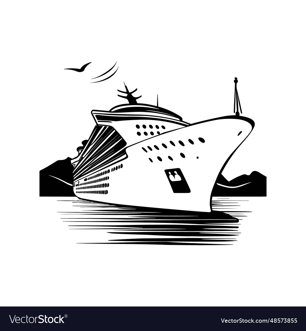 Kreuzfahrtschiff Logo Design Ocean liner Ikone