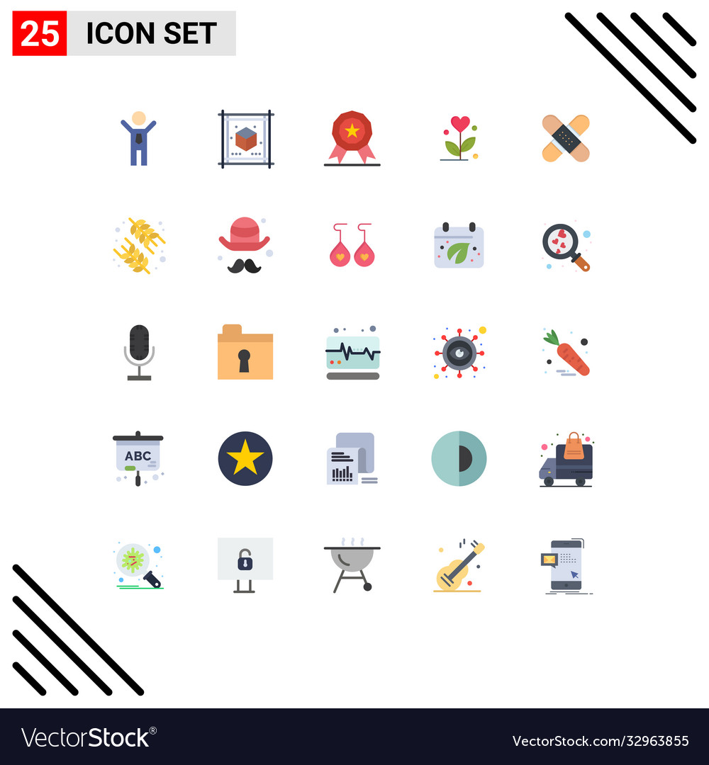 Flat color pack 25 universal symbols