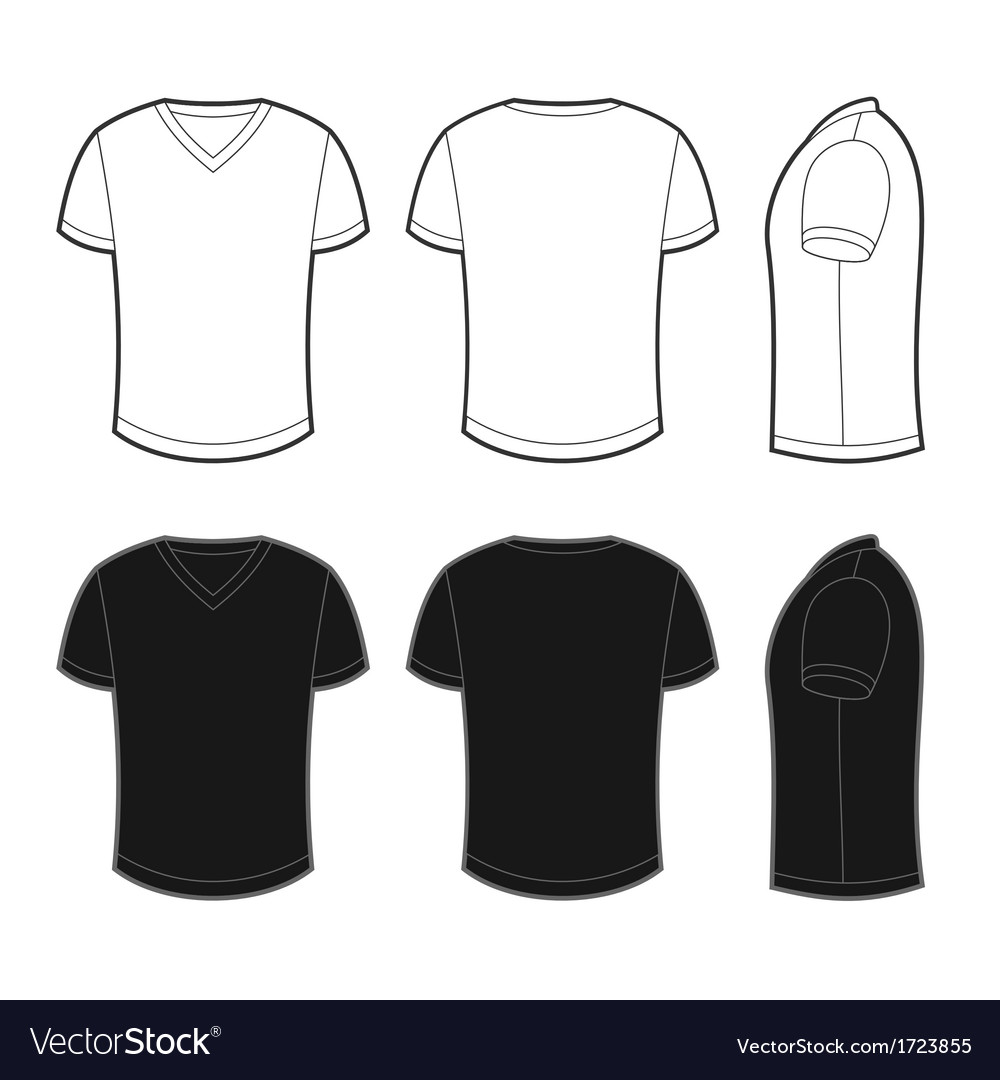 view t side vector shirt views back of Vector Front Image shirt side blank t and