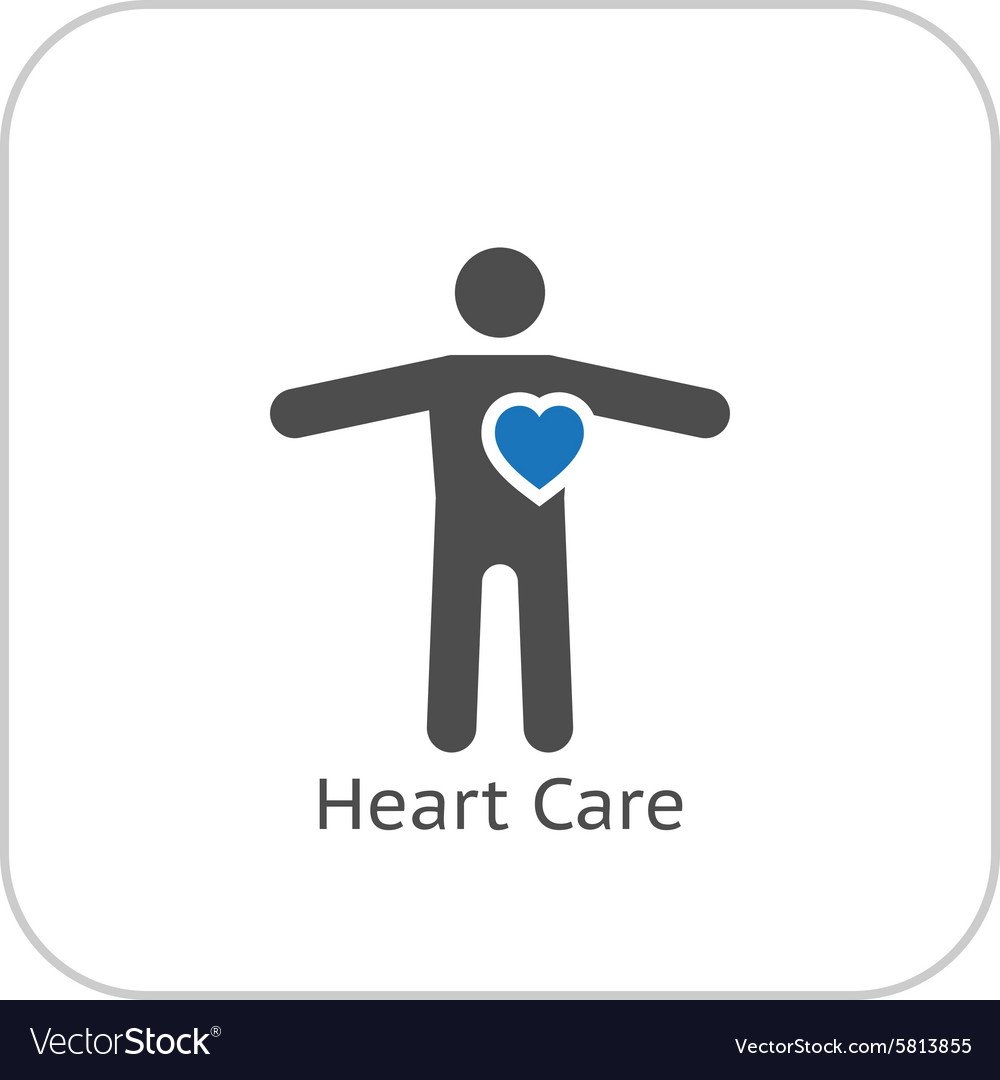 Heart care and medical services icon