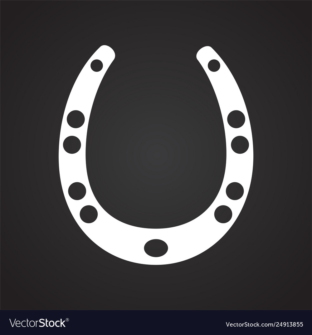 Horse shoe icon on background for graphic and web