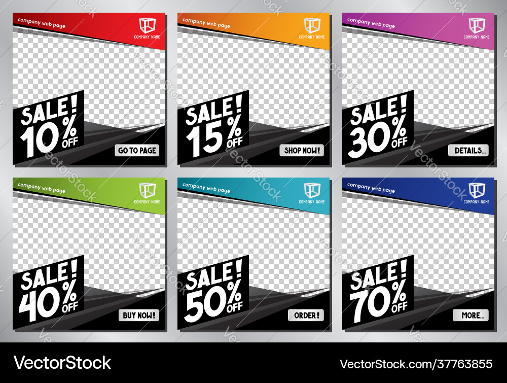 Social media advertisement - sale template Vector Image