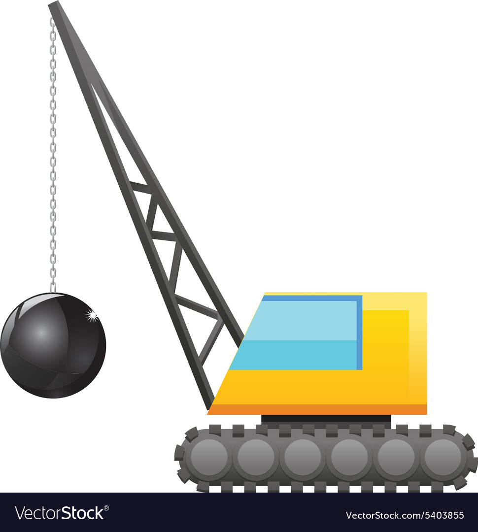 Wrecking ball Royalty Free Vector Image VectorStock