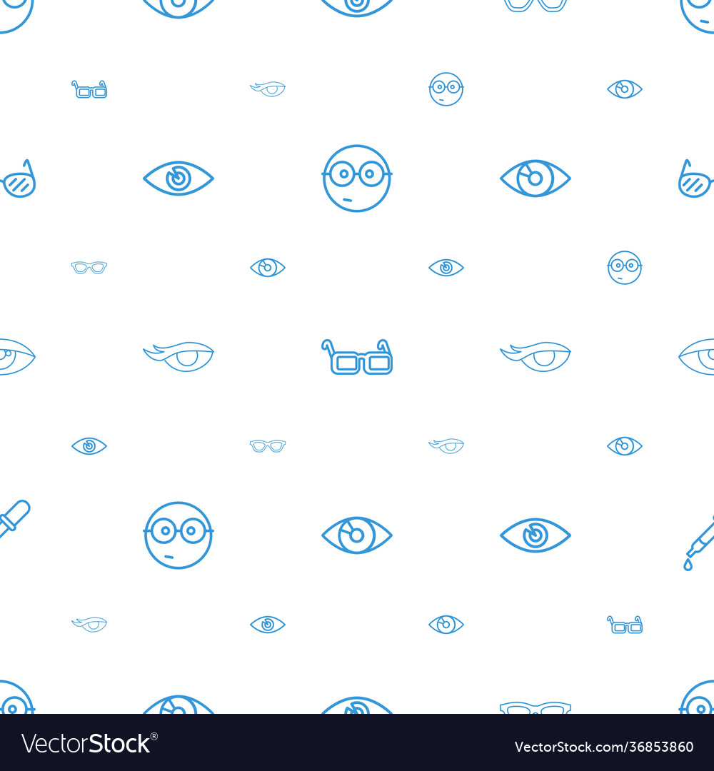 Eye icons pattern seamless white background