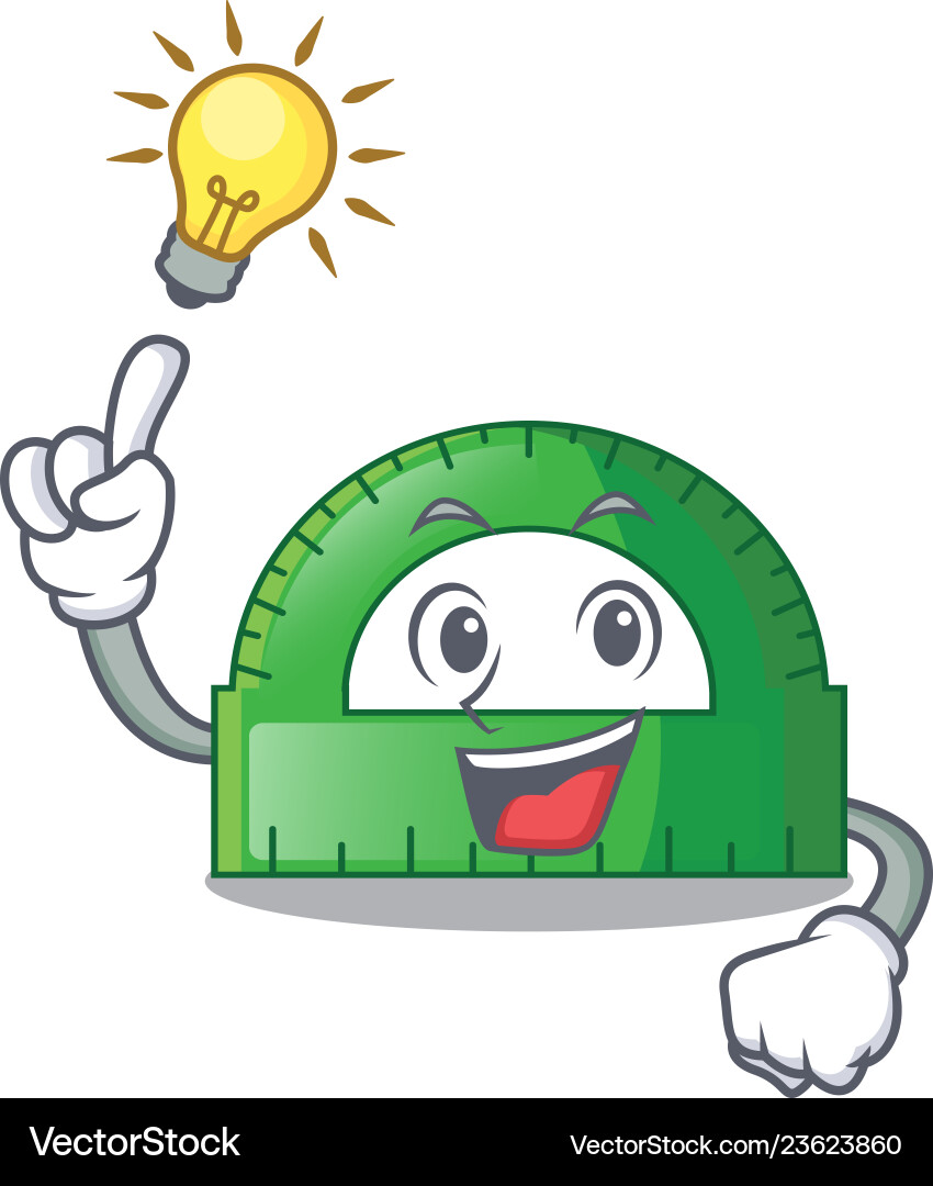 Have an idea protractor isolated in a cartoons Vector Image