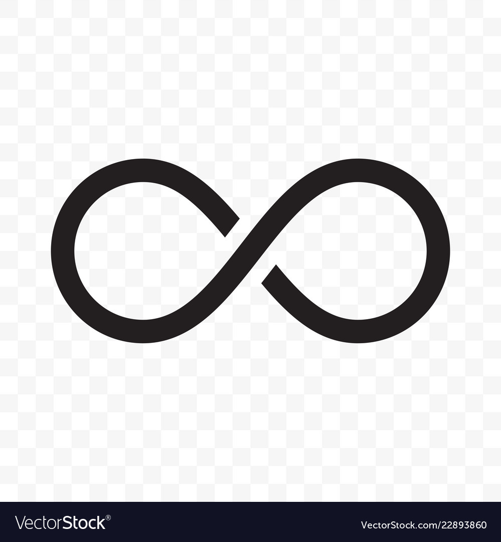 Download Infinity or infinite loop line icon Royalty Free Vector