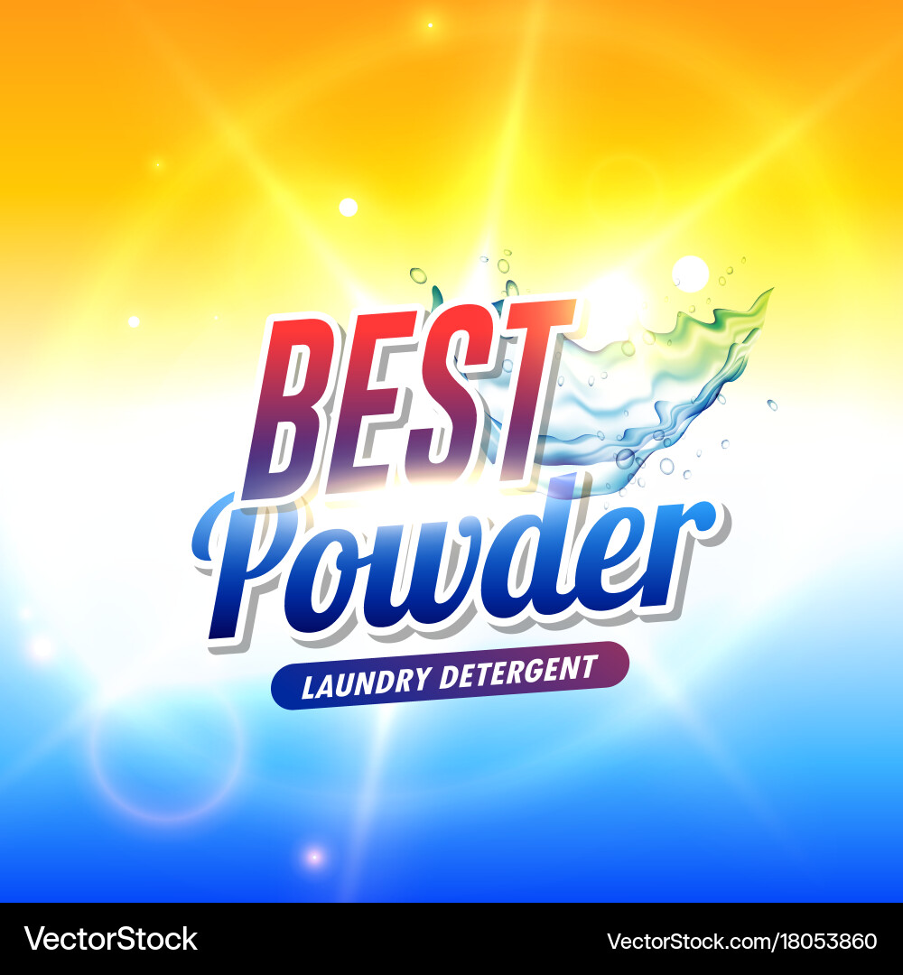 Laundry detergent powder or soap product Vector Image