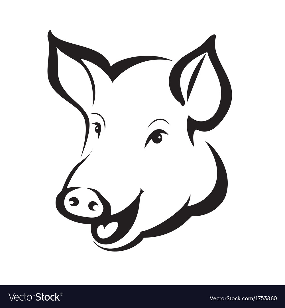 Download Pig head Royalty Free Vector Image - VectorStock