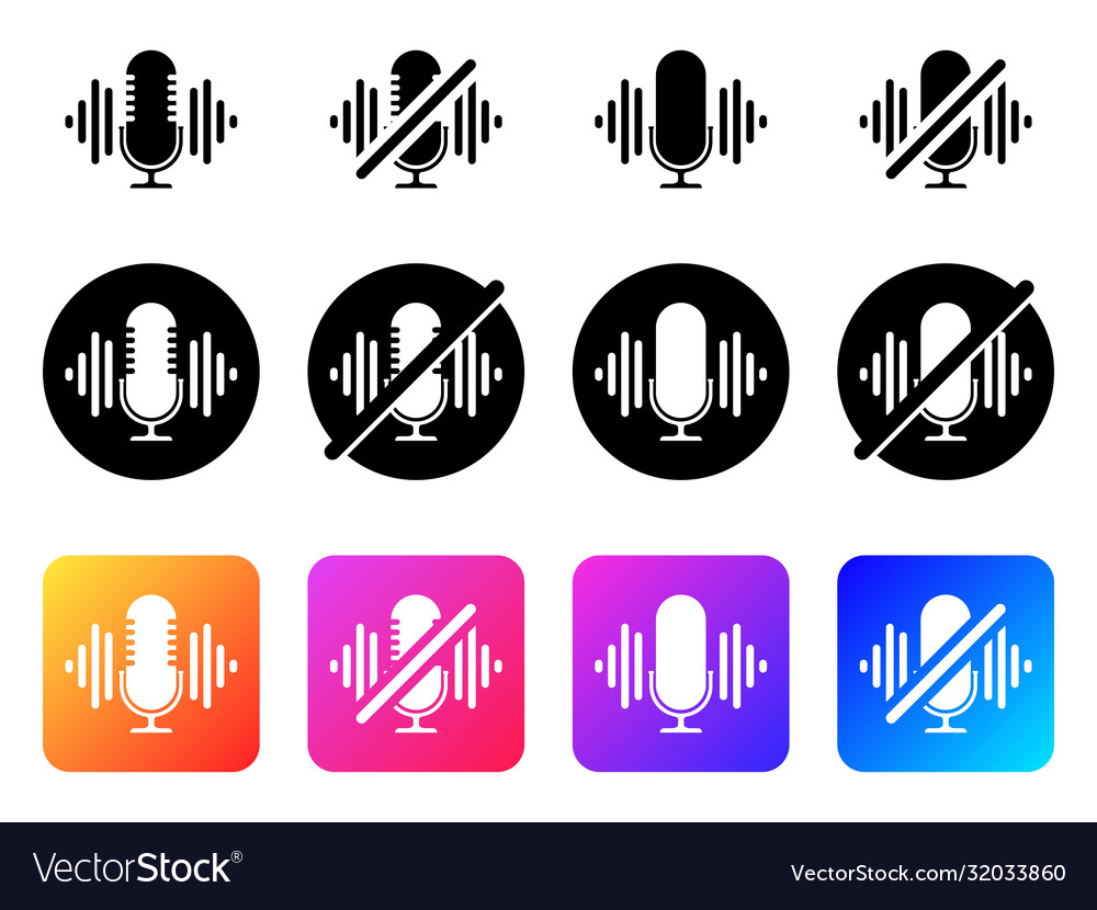 Turn off microphone icon colored