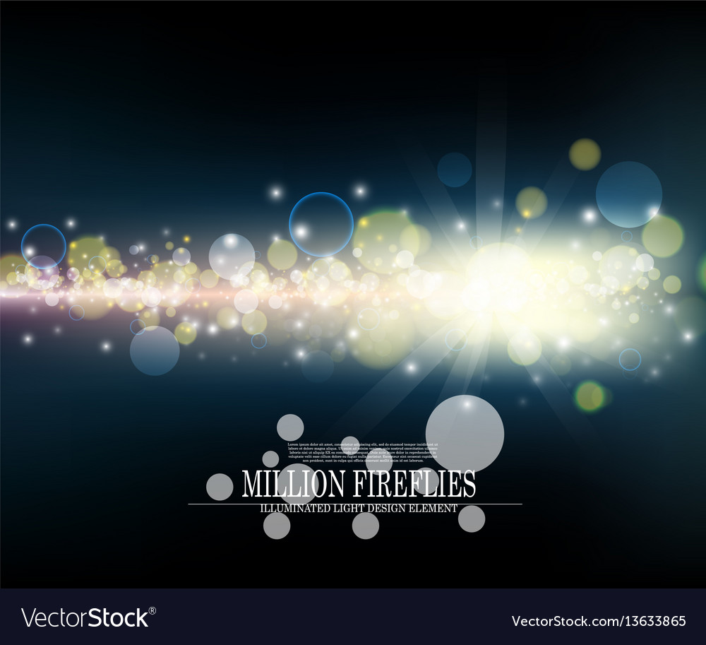 Abstract million fireflies dark blue bokeh