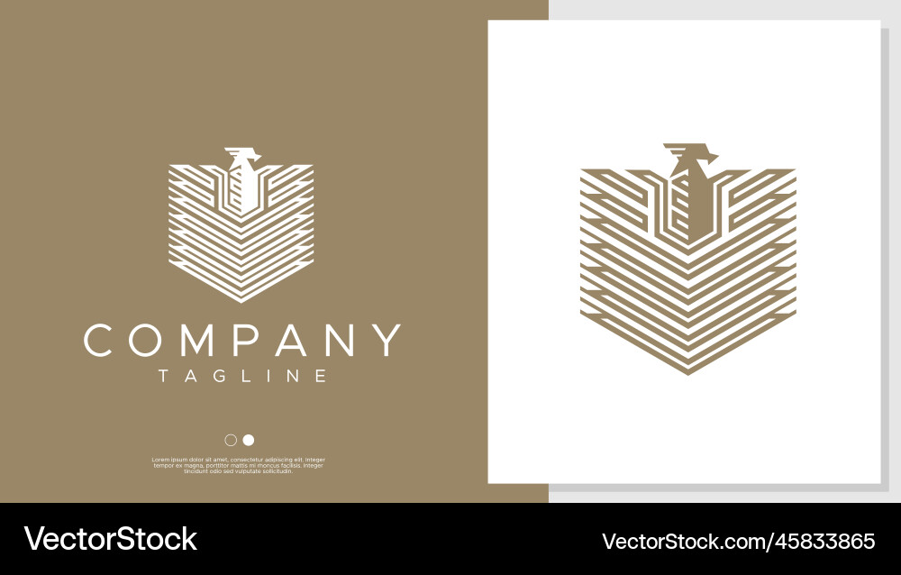 Line eagle logo design template Royalty Free Vector Image