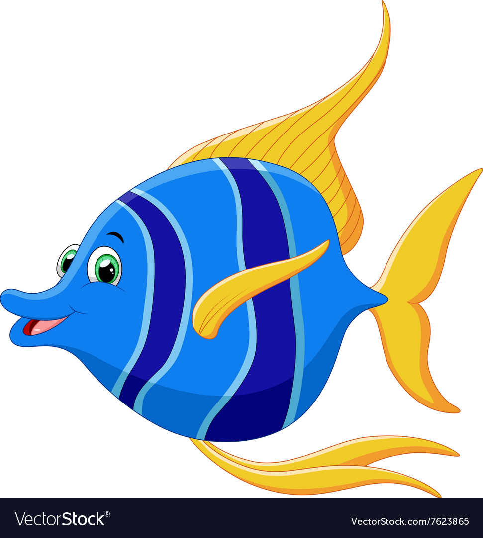 Download Little fish cartoon Royalty Free Vector Image - VectorStock