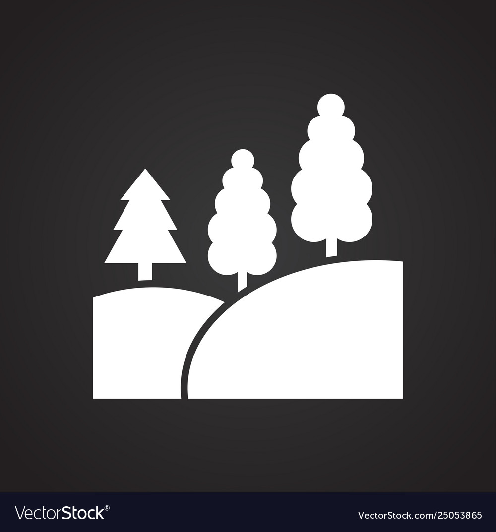 Outdoor landscape icon on background for graphic Vector Image