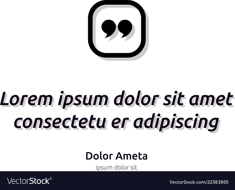 Remark Quote Text Box Poster Template Concept Vector Image