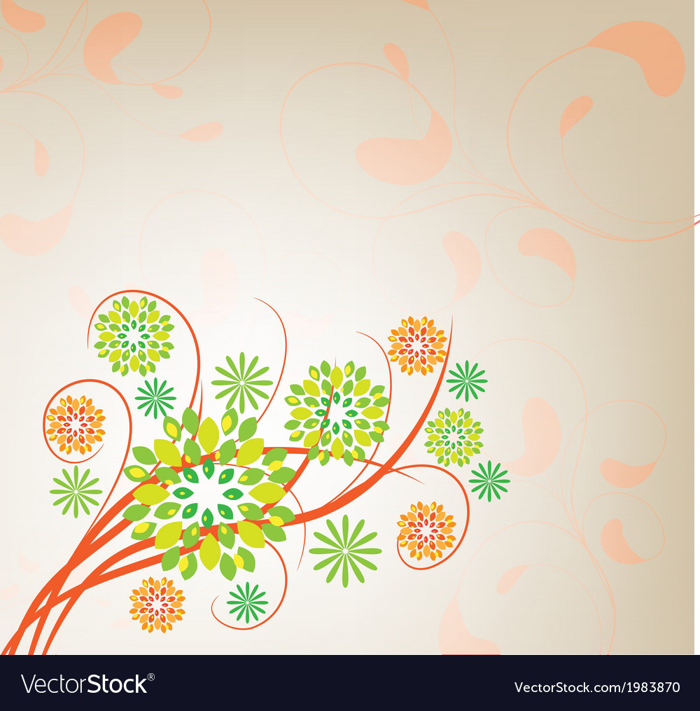 Abstract background with flowers