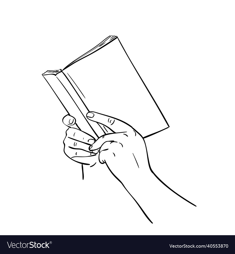 Open Book, Hand-drawing. Vector Illustration. Stock Vector