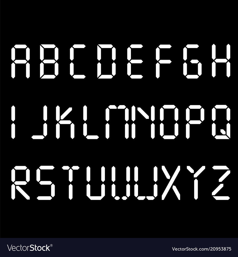 digital clock font