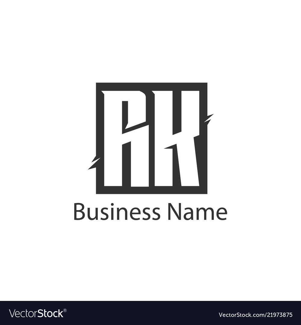 Initial letter rk logo template design