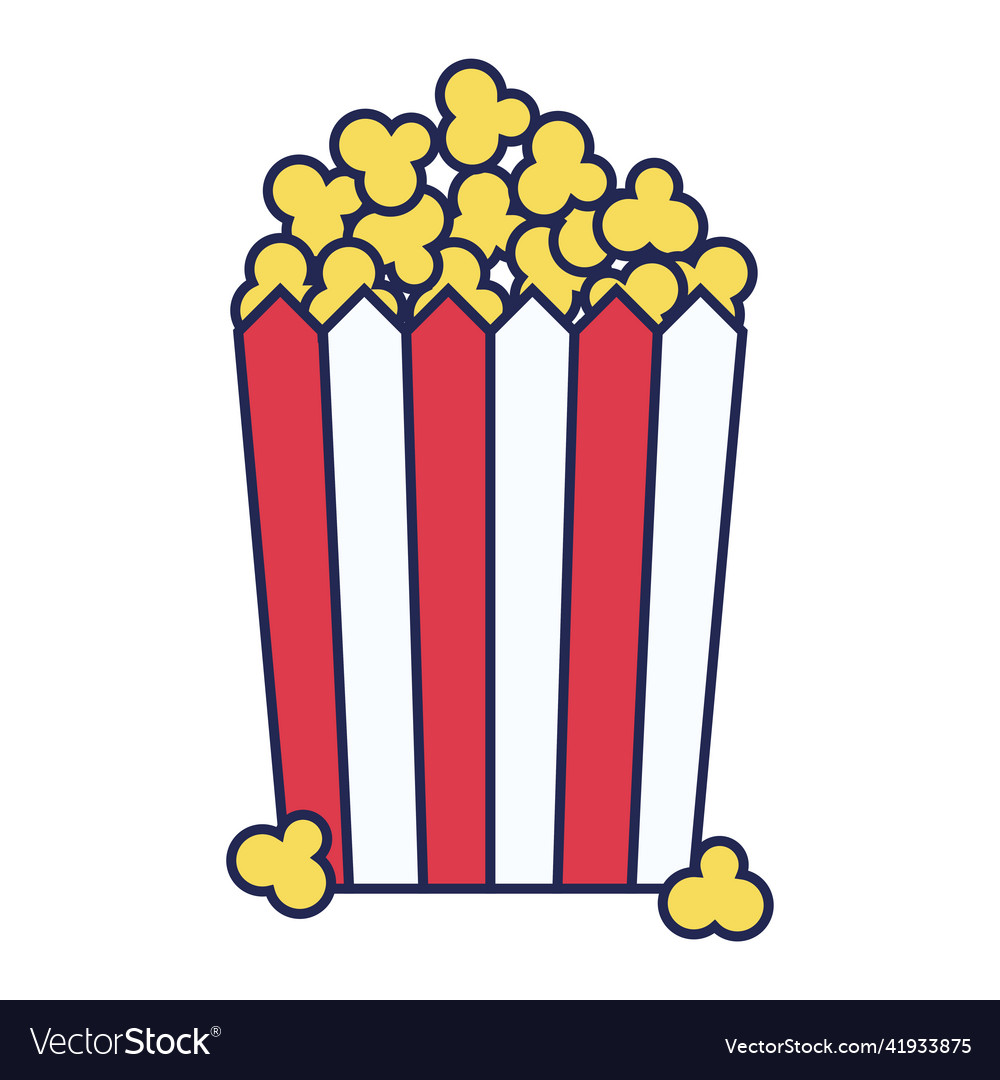 Isolierte flache Design Popcorn-Symbol