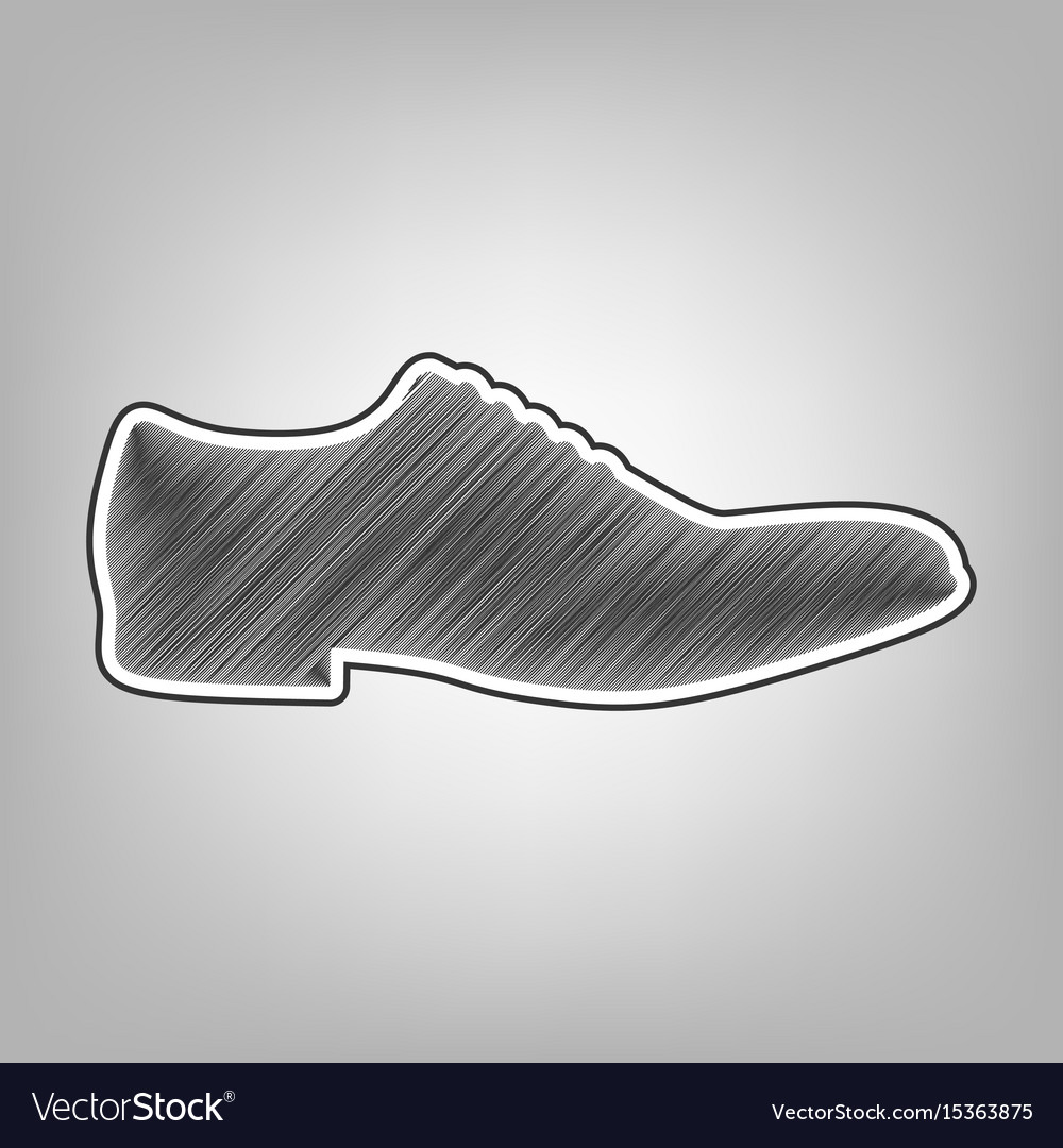 Woman shoe sign pencil sketch imitation Royalty Free Vector