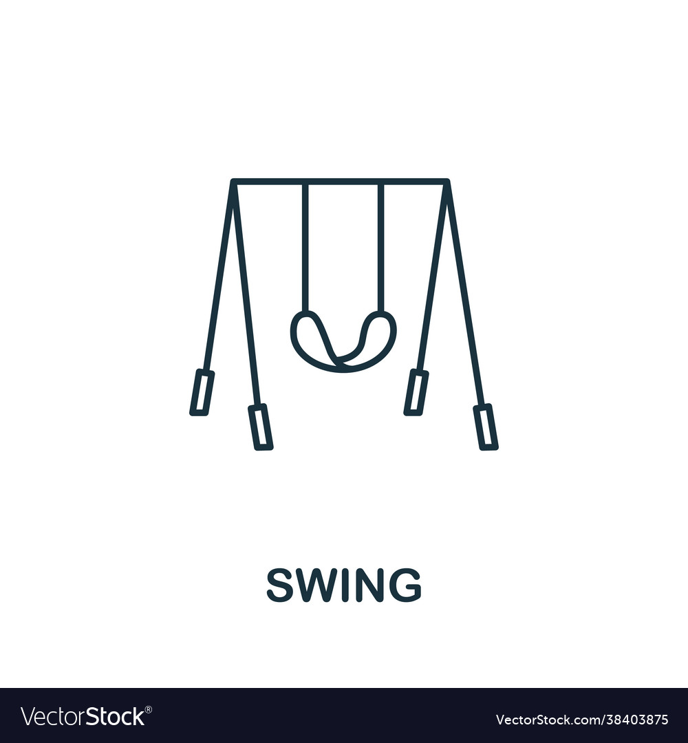 Swing icon from baby things collection simple