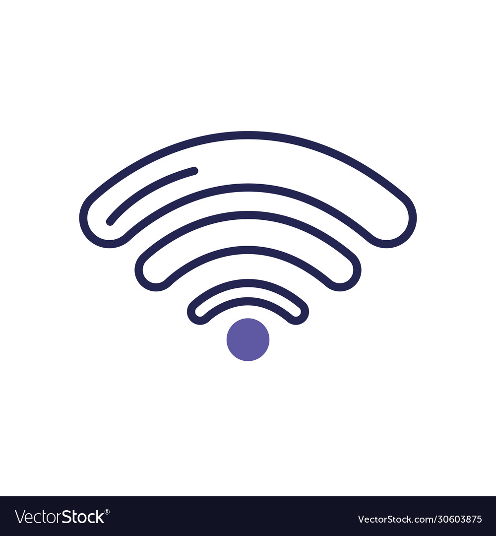 Wifi symbol icon line color style