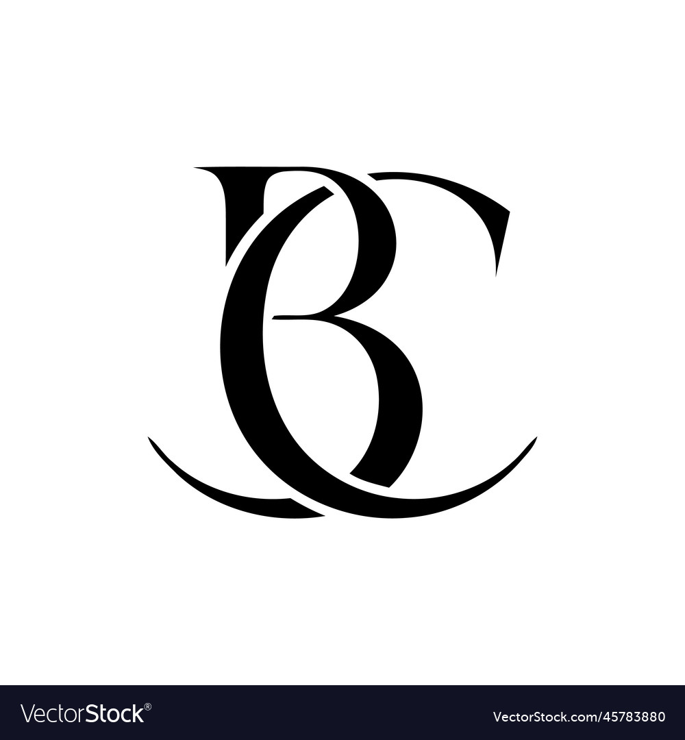 Bc luxury logo Royalty Free Vector Image - VectorStock