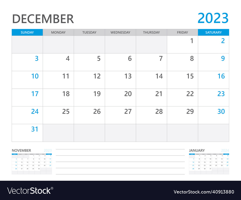 December 2023 year-calendar planner