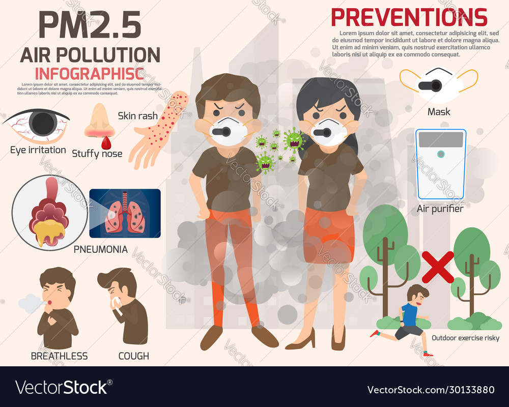 Environmental pollution infographics set Vector Image