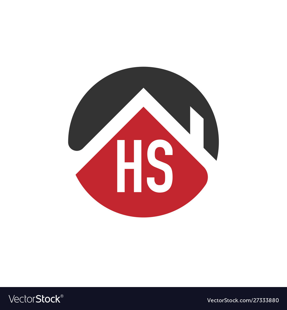 Initial letter hs building logo design template